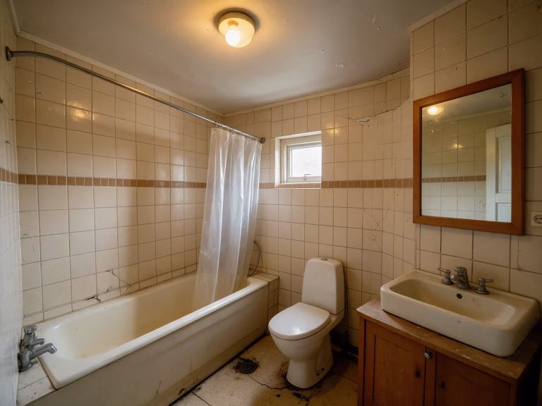 Badrumsrenovering – före