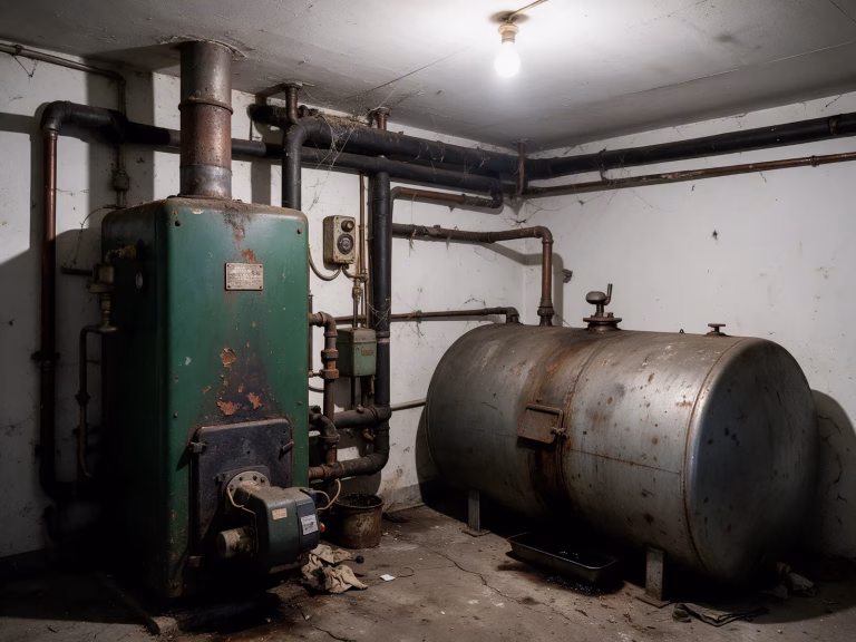 Luft/vatten-värmepump ersätter olja – före